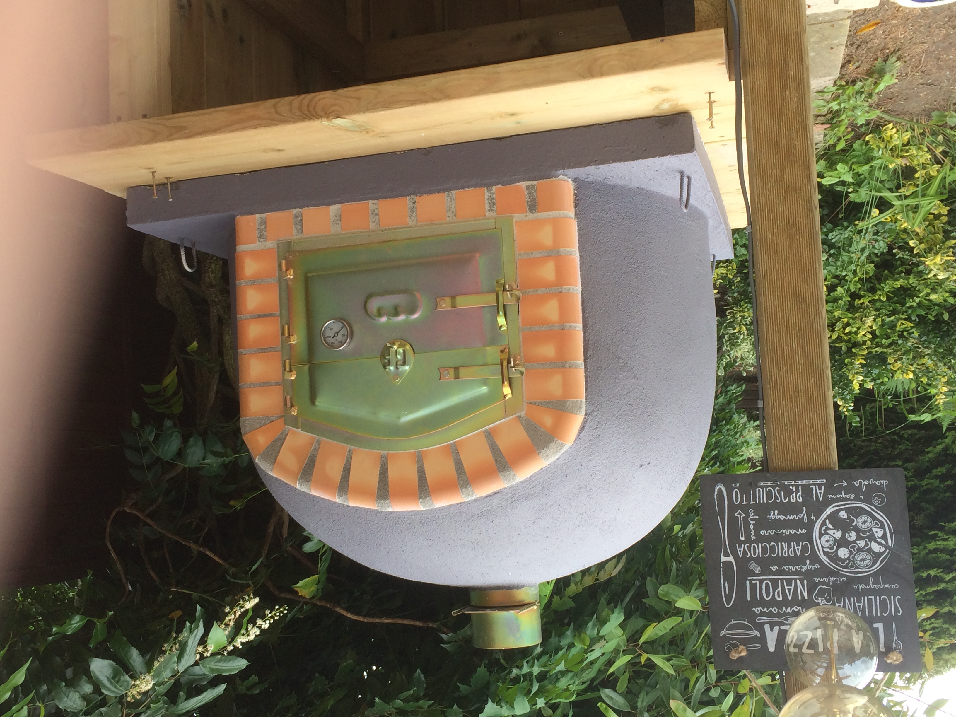 pizza oven in place